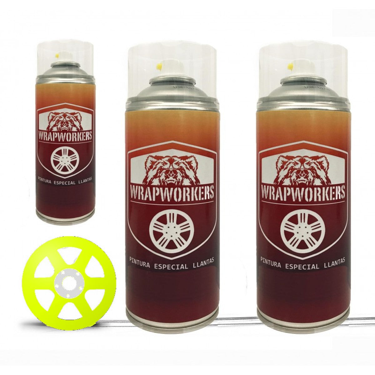 Velgenverf-kit in spuitbus · Fluor geel glans