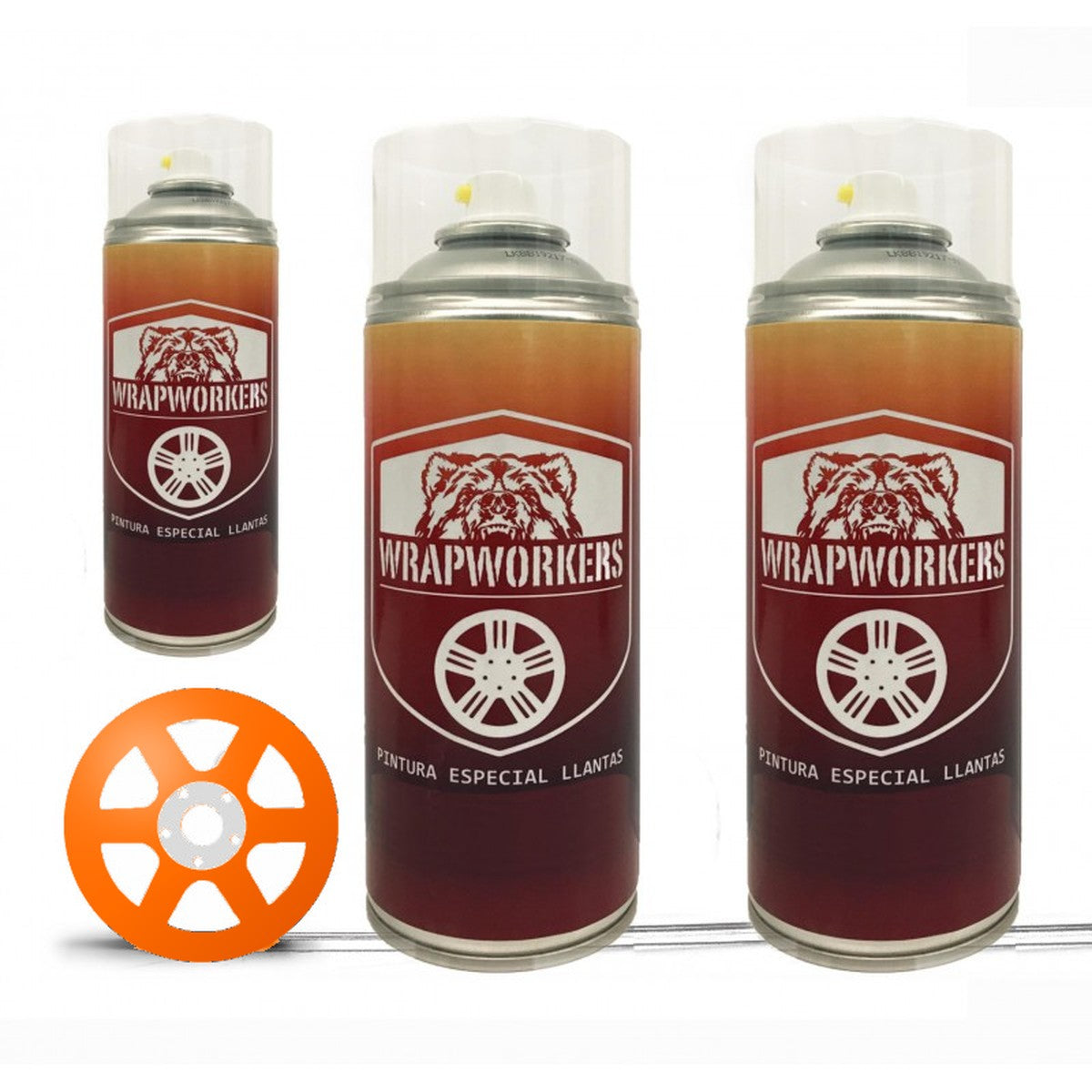 Velgenverf-kit in spuitbus · Fluor oranje glans