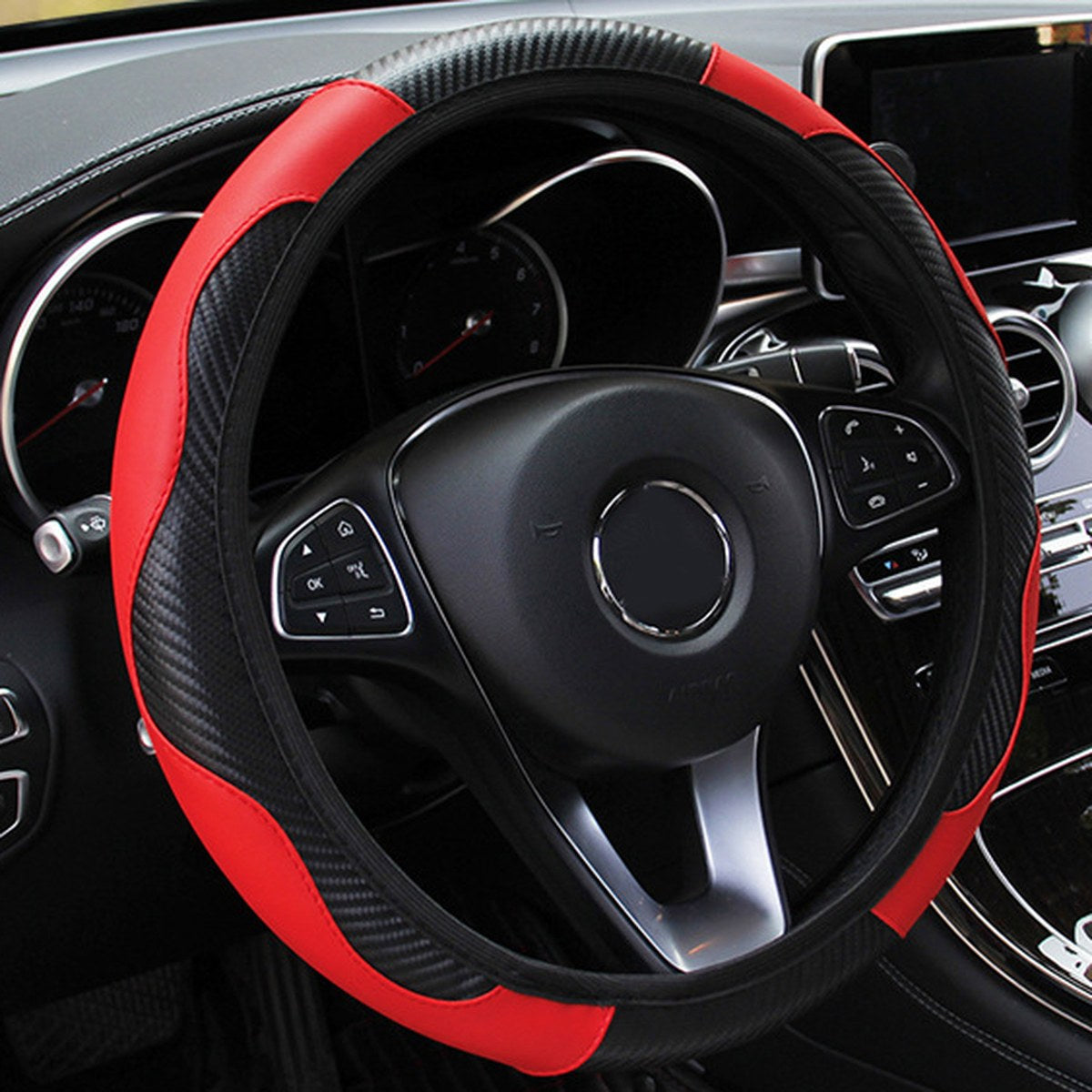 Stuurhoes in carbonlook, rood