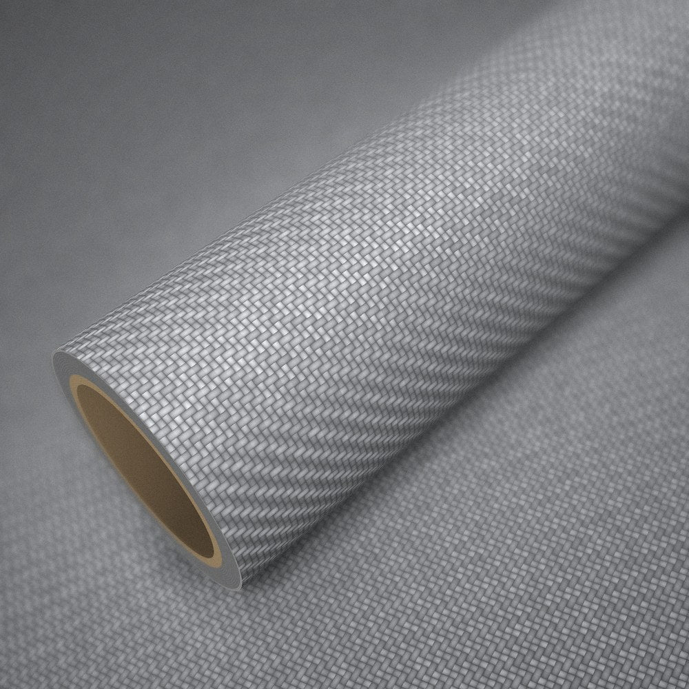Rol 3D carbon zilver op een vel van dezelfde folie
