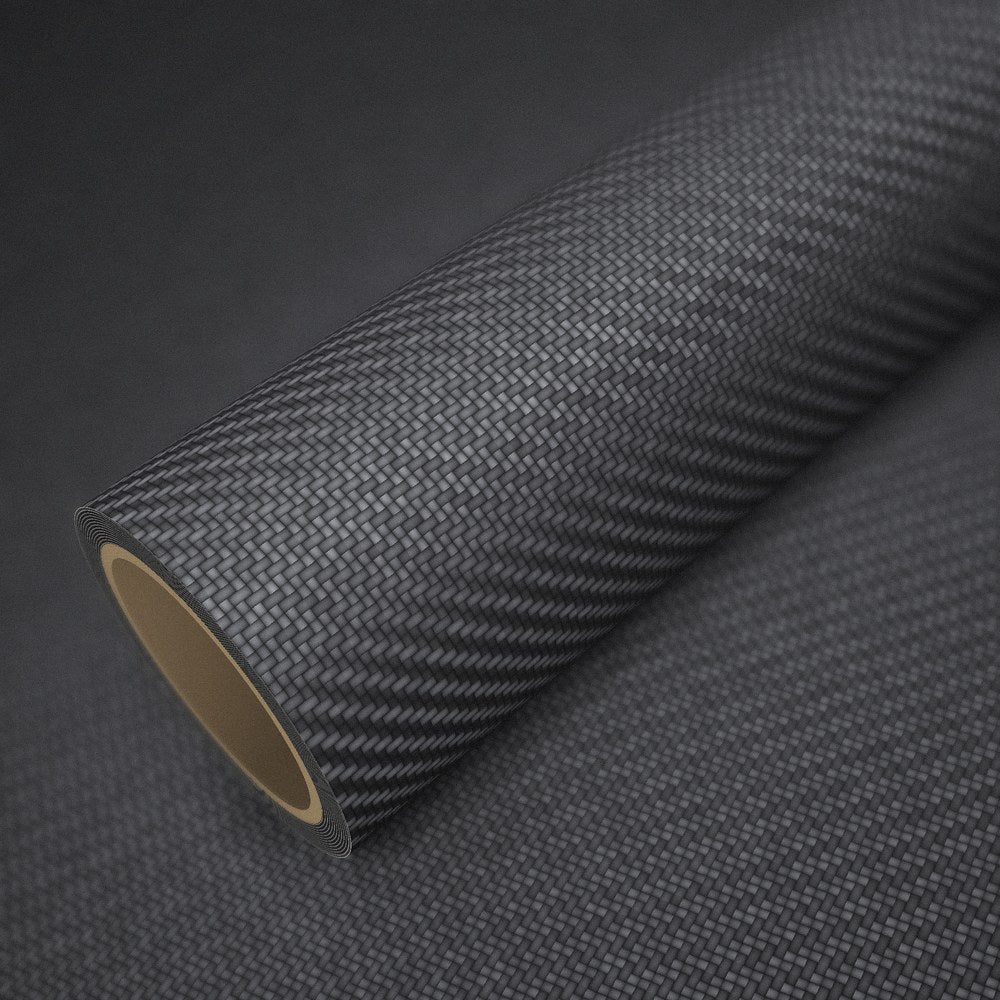 Rol carbon zwart mat Premium op een vel van dezelfde folie